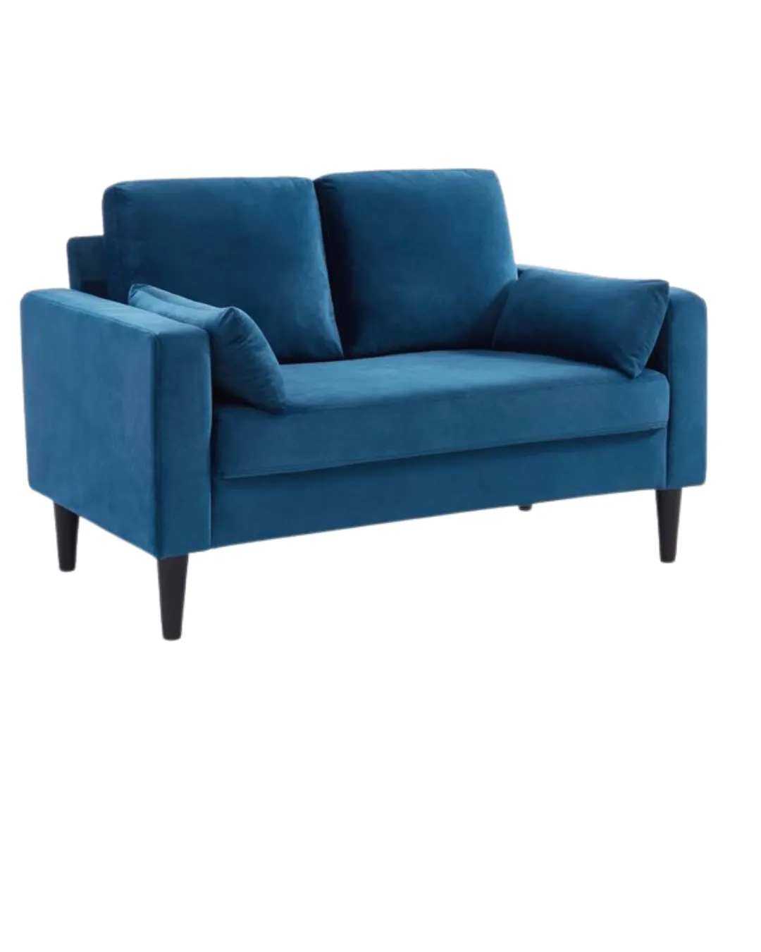 Blauw velvet bankje 