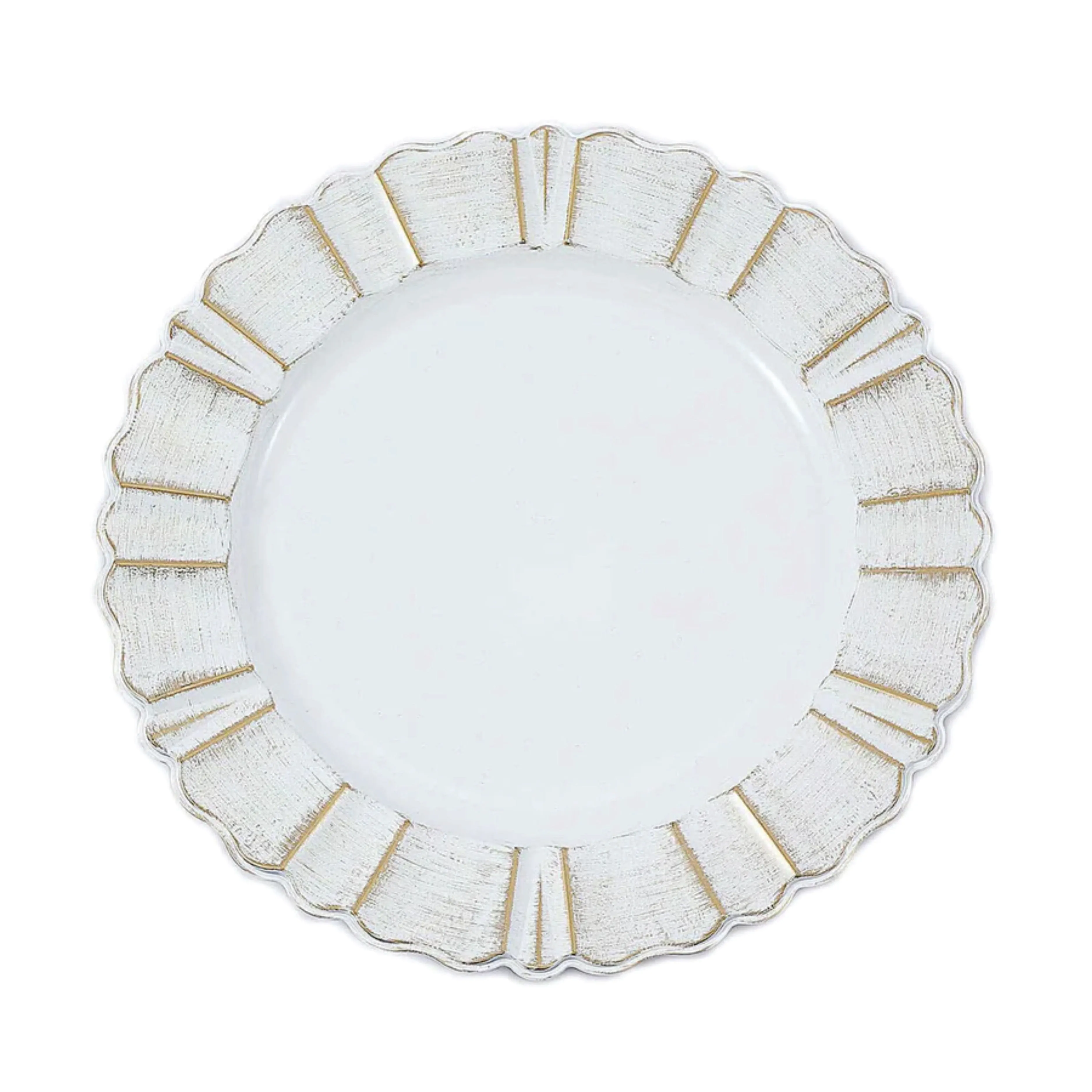 White/Gold Charger Plates