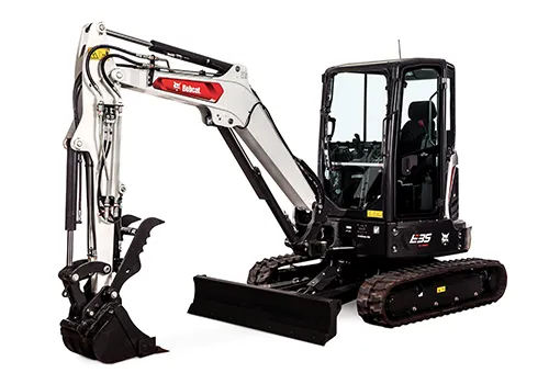 BOBCAT E35 R2-SERIES COMPACT EXCAVATOR WITH BUCKET ATTACHMENT