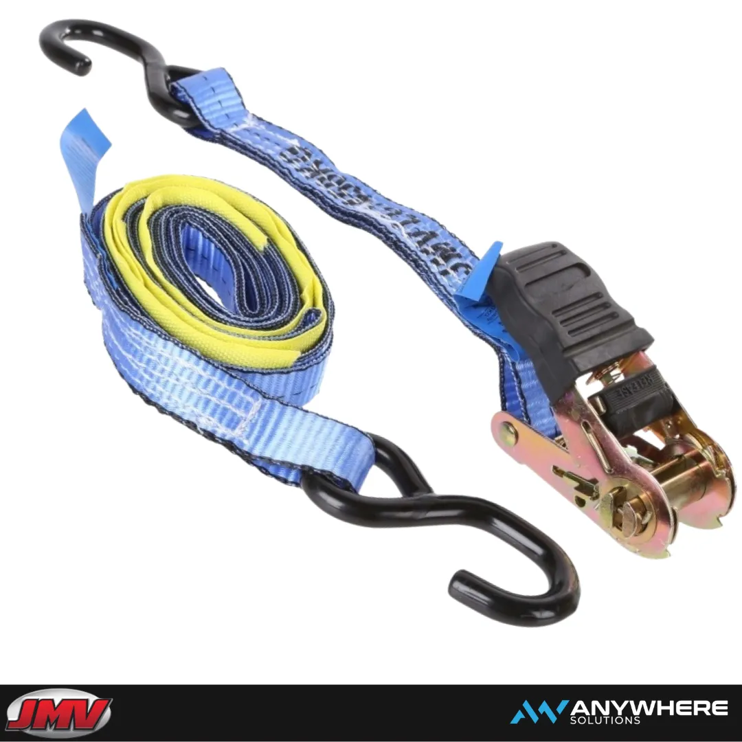 JMV - Ratchet Tie Down Assemblies 25mm x 4m (450kg Load)