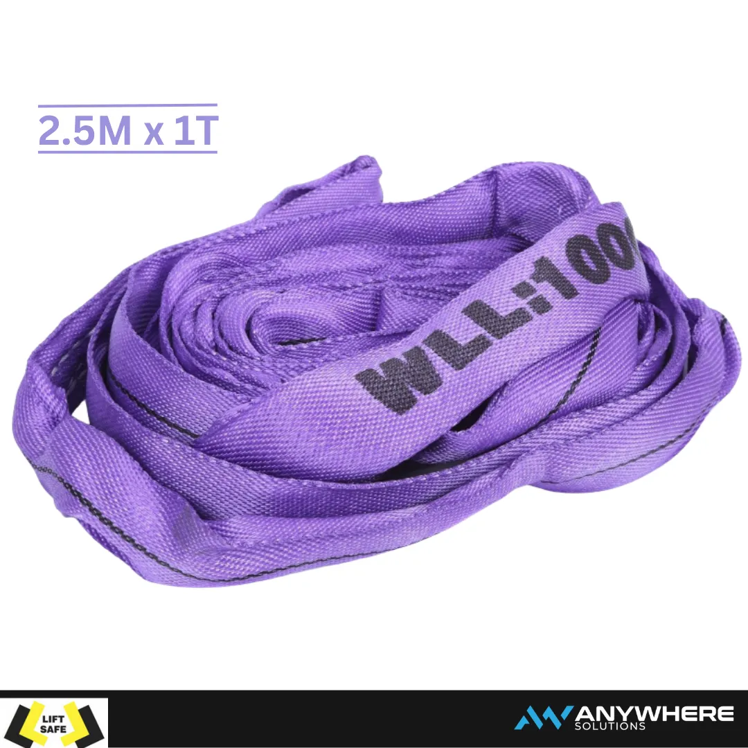 LIFT SAFE - Round Sling 2.5M - 1 Tonne Capacity