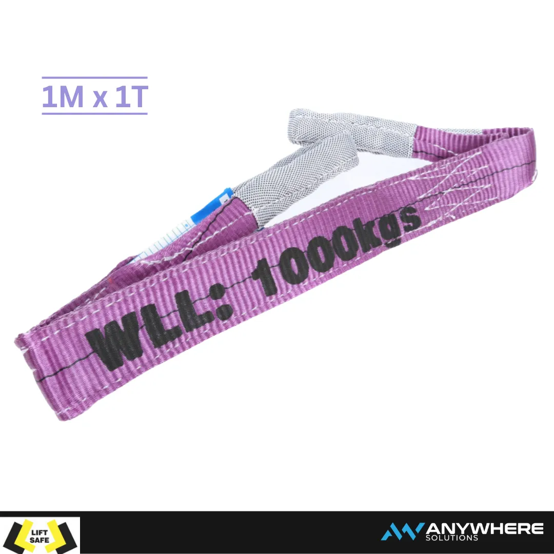 LIFT SAFE - Flat Sling 1M - 1 Tonne Capacity