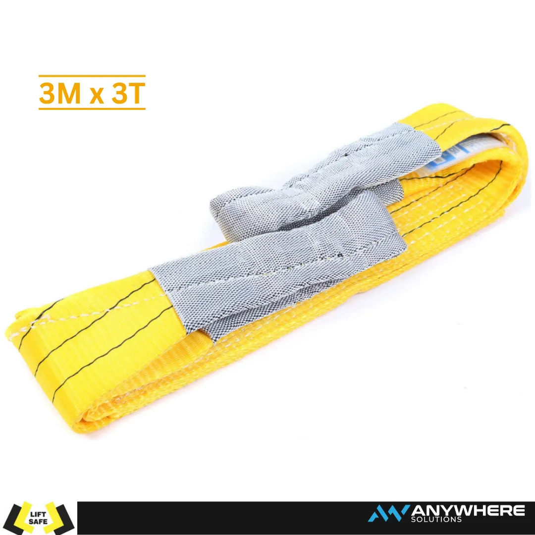 LIFT SAFE - Flat Sling 3M - 3 Tonne Capacity