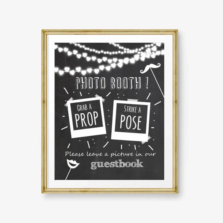 Chalk Photo Booth Sign