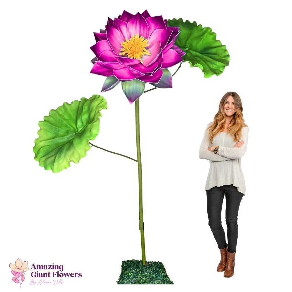 Bridal Shower Decor Pink Water Lily Giant Flower Rental