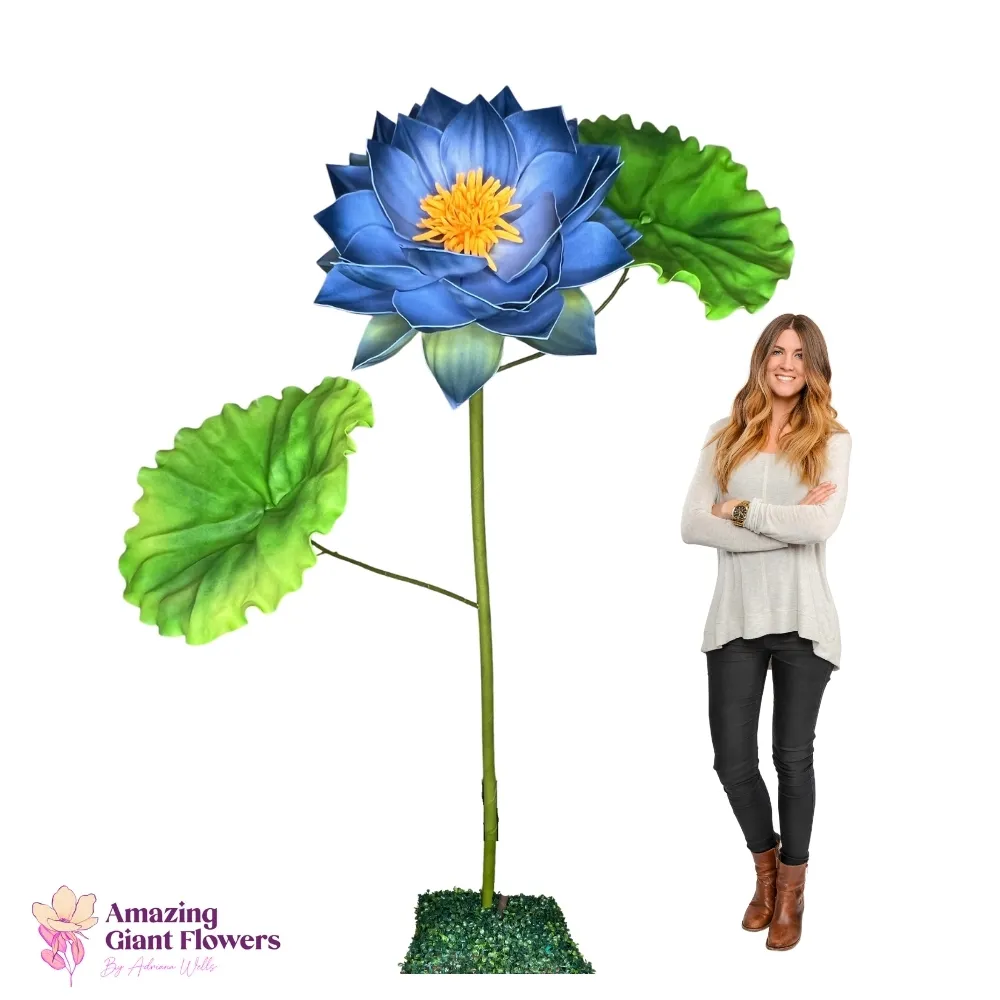 Gala Centerpiece Blue Water Lily Giant Flower Rental