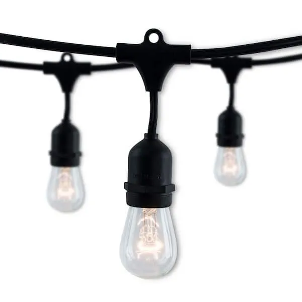 48ft Strand Black String Lights