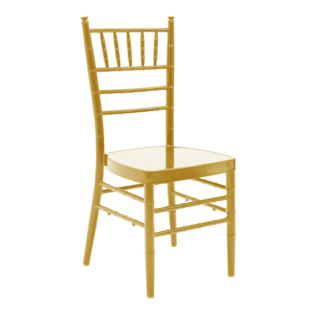 Gold Metal Chivari Chair – Elegant Seating for Any Event in Dallas Metroplex