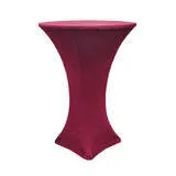 Spandex Cocktail Table Cover 30" Round - Burgundy