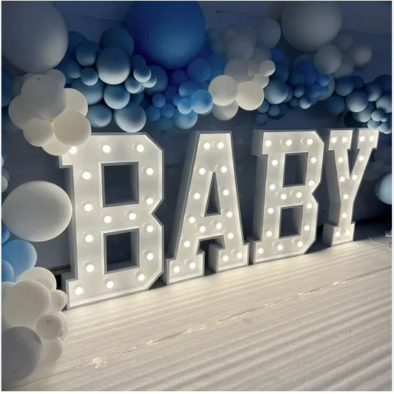 BABY Marquee Letter Rental (4FT) – Light Up Your Baby Shower in Dallas Metroplex