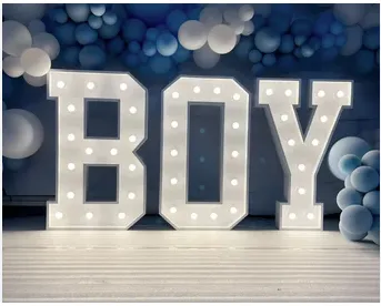 BOY Marquee Letter Rental (4FT) – Light Up Your Celebration in Dallas Metroplex