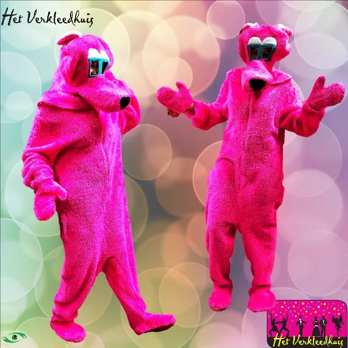 Roze panter mascotte kostuum huren