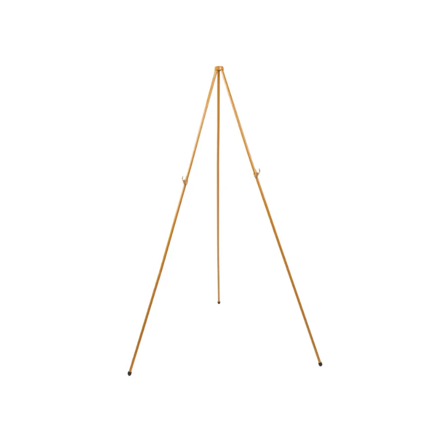 65" Gold Color Adjustable Tripod for Wedding Signs, Posters, and Art