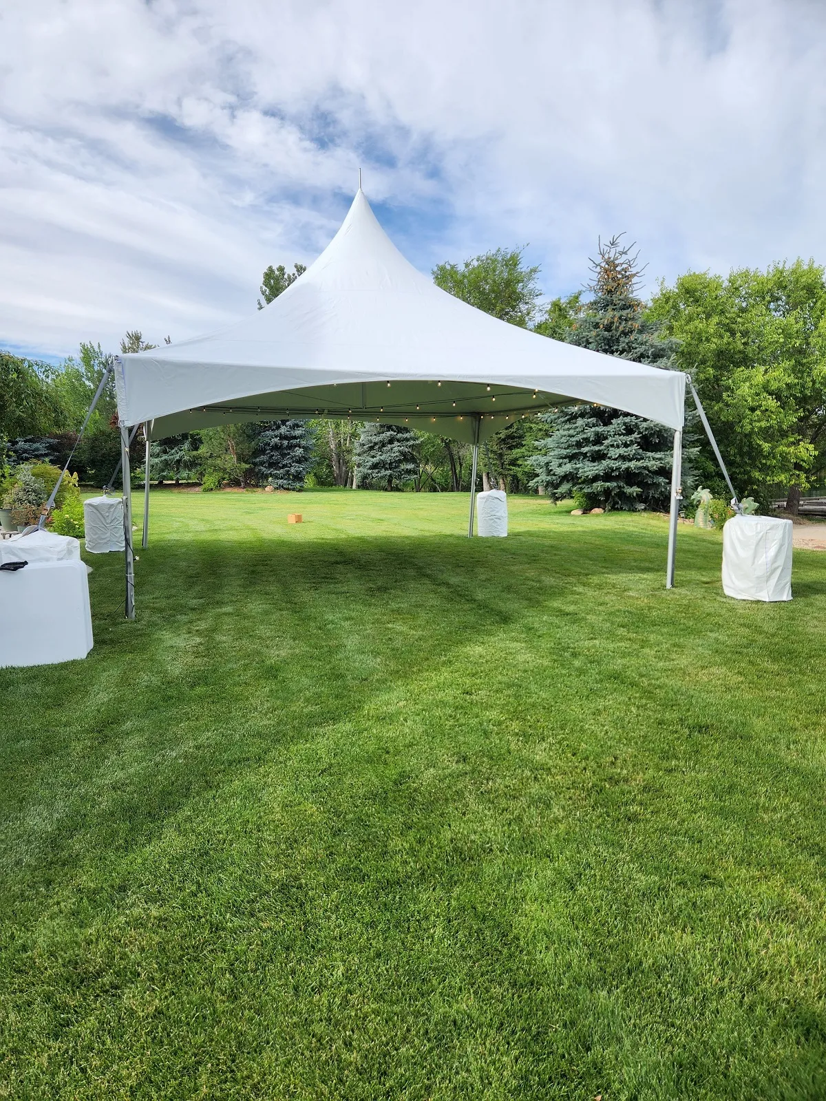 20x20 High Peak Tent Canopy-Weights or Stakes add $100.00 (NA Nov-DEC-JAN-FEB)
