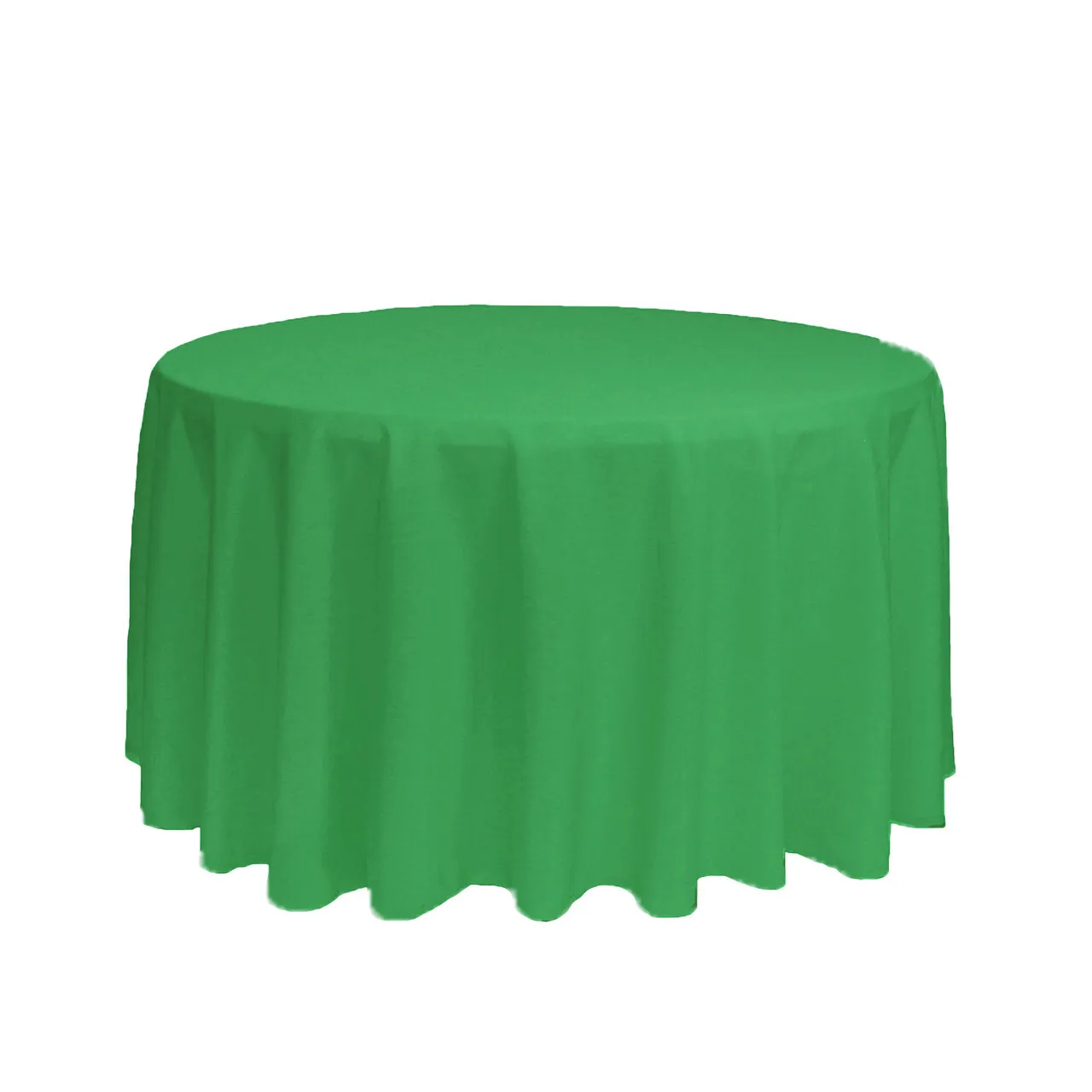 Emerald Green 108" premium polyester round Table linen