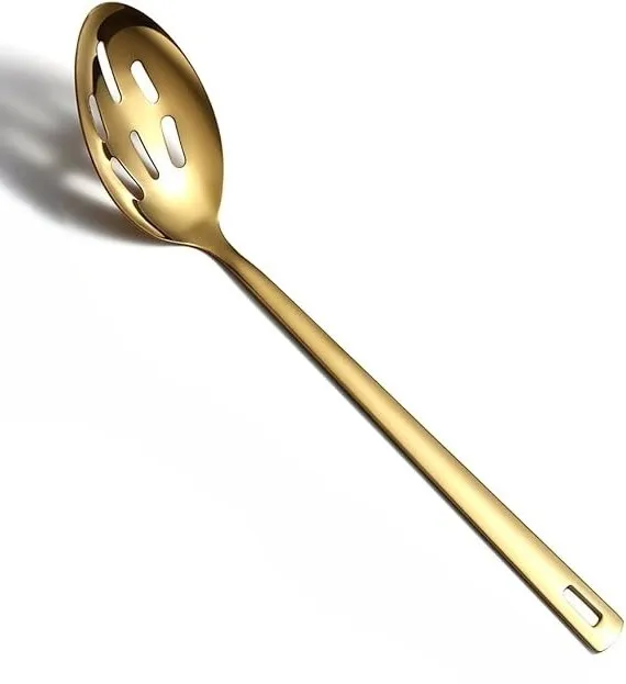 Serving spoon 12.9" (gold color) Stainless Steel Slotted Spoon