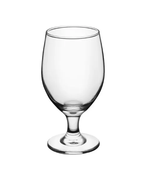 14 oz. Glass Water Goblet Lead Free 6 1/4" tall
