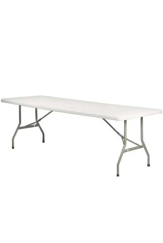 8' x 30" Granite White Rectangle Banquet Table 96"