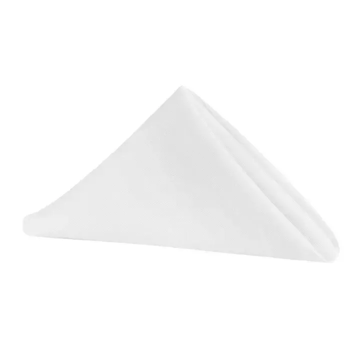Polyester 17" x 17" Napkins White - Durable & Wrinkle Resistant Dinner Napkins