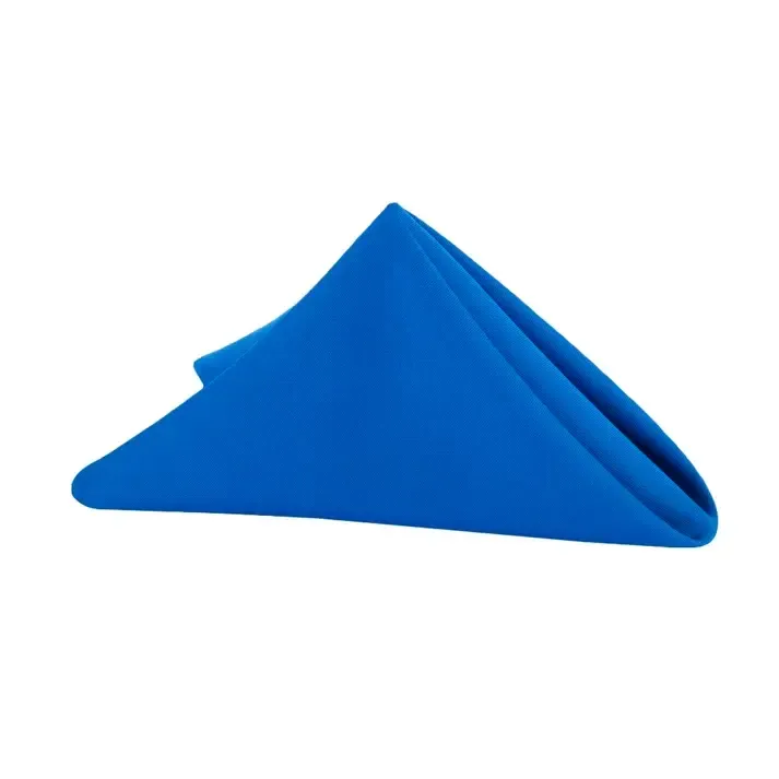 Polyester 17" x 17" Napkins Royal Blue - Durable & Wrinkle Resistant Dinner Napkins