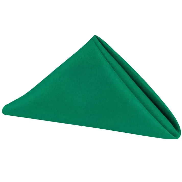 Polyester 17" x 17" Napkins Hunter Green - Durable & Wrinkle Resistant Dinner Napkins