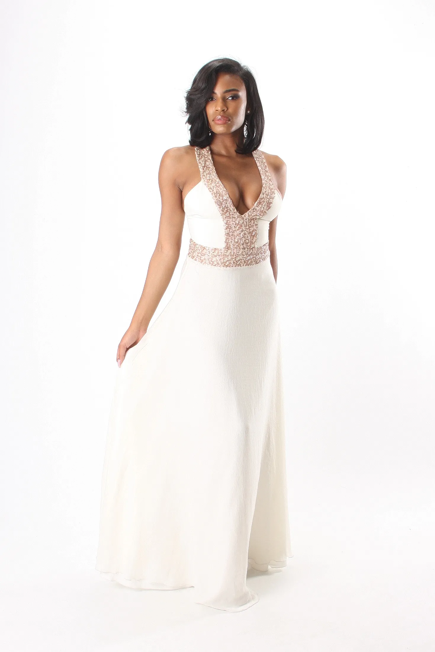 Beaded Bodice with Racer Back