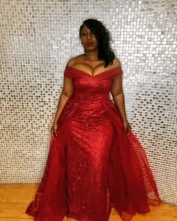 Glittered Ball Gown with Crinoline and Detachable Skirt