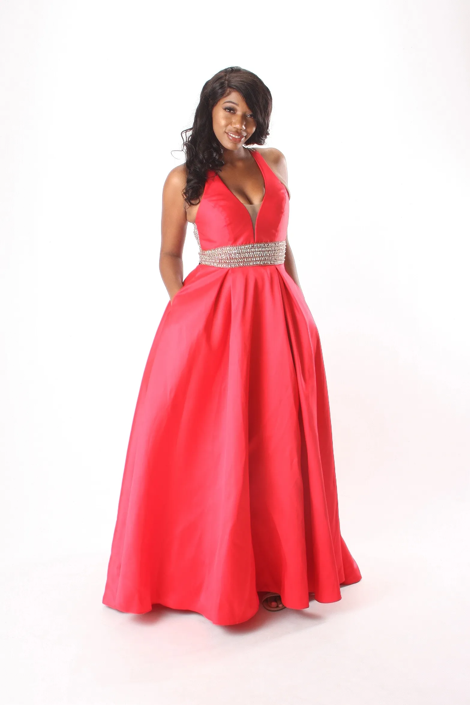 Crystal Waist And Back With Bell Skirt