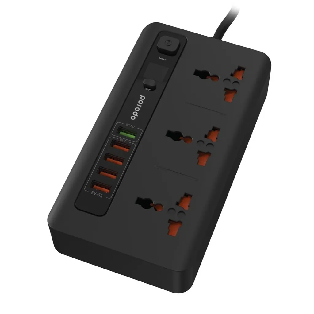 Extension Cord 3Plugs, Charger bay, 3 Meter 