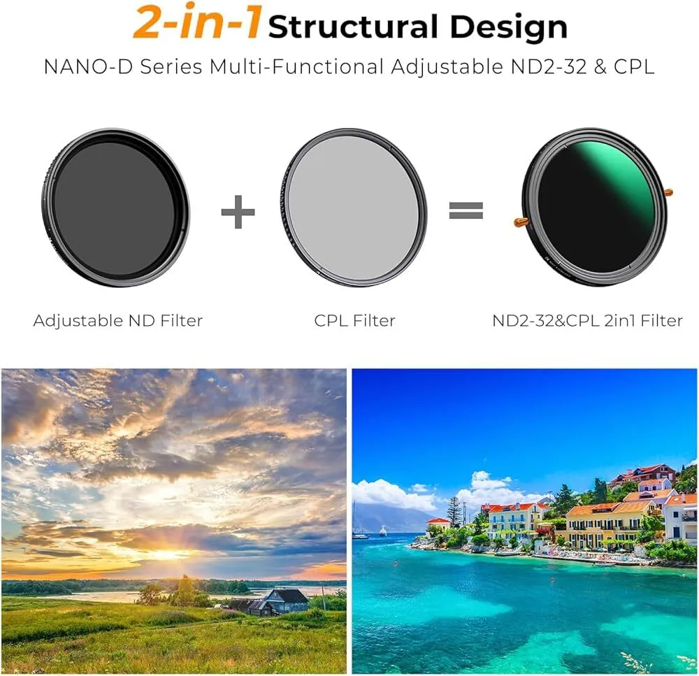 Lens Filer - k&f concept 55mm variable nd filter and cpl