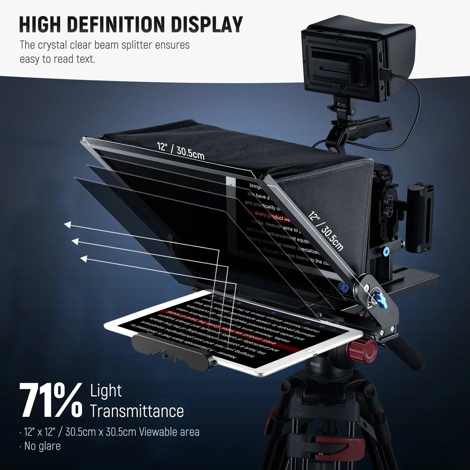 Teleprompter 17" incl. Teleprompter Software mulit sync and remote control