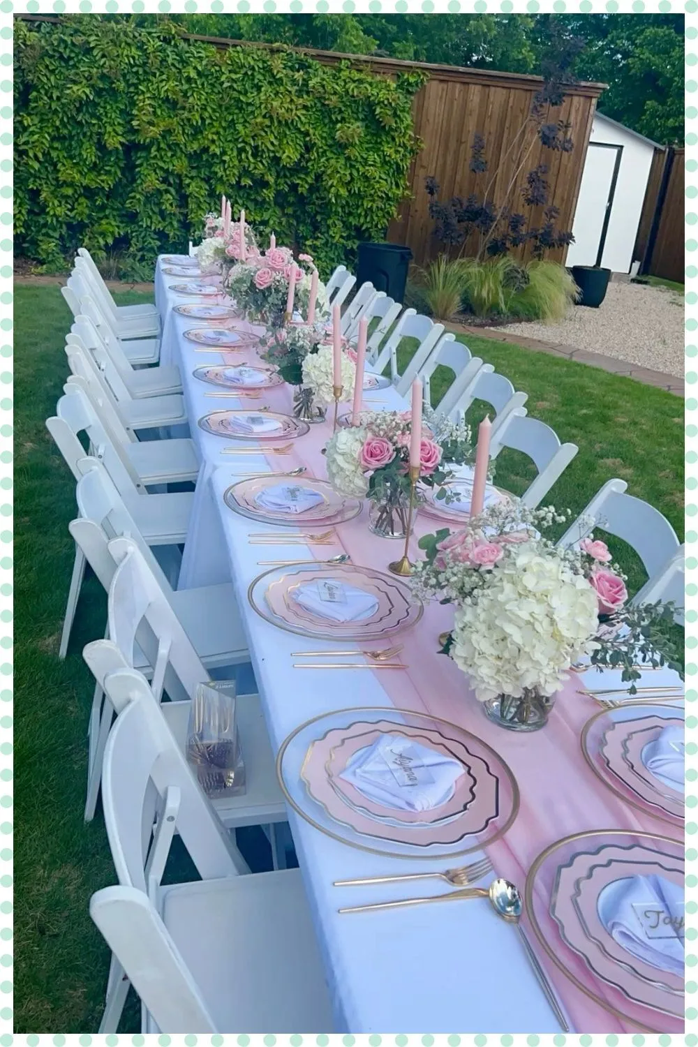 4m x 6m 2.0 Sides Marquee + 4 x 6ft Varnished Wooden Trestle Table + 32 White Foldable Padded Chair