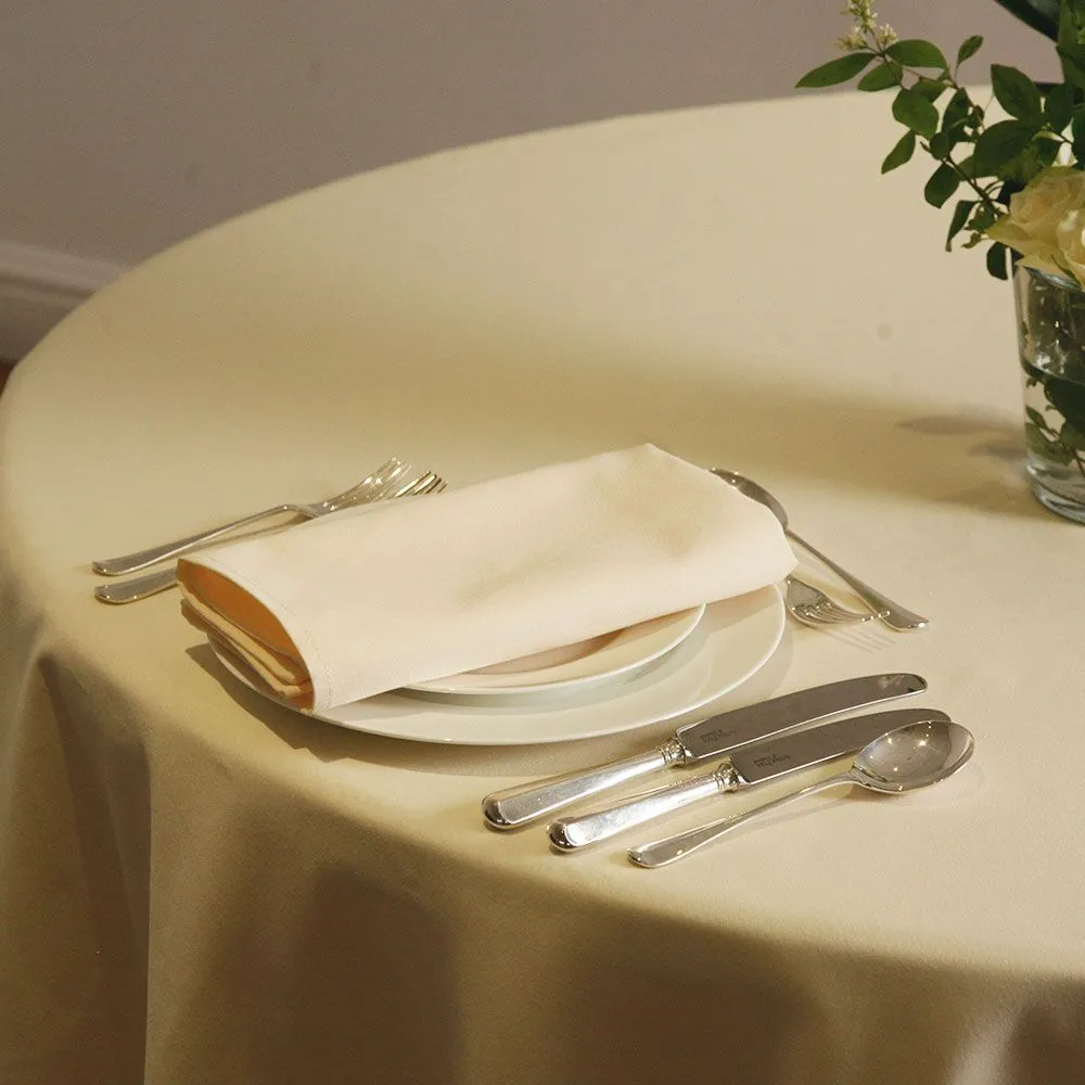108" Ivory Round Table Cloth