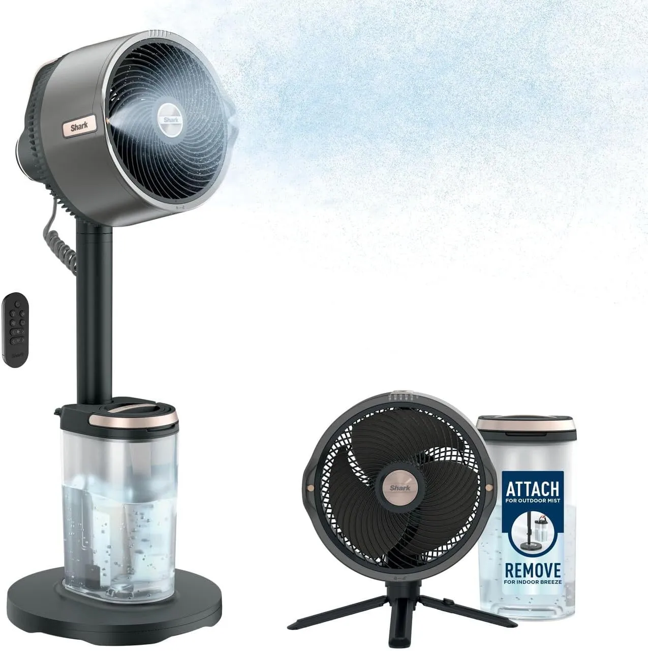 Shark FlexBreeze Pro Mist Indoor & Outdoor Fan with Outdoor Misting System