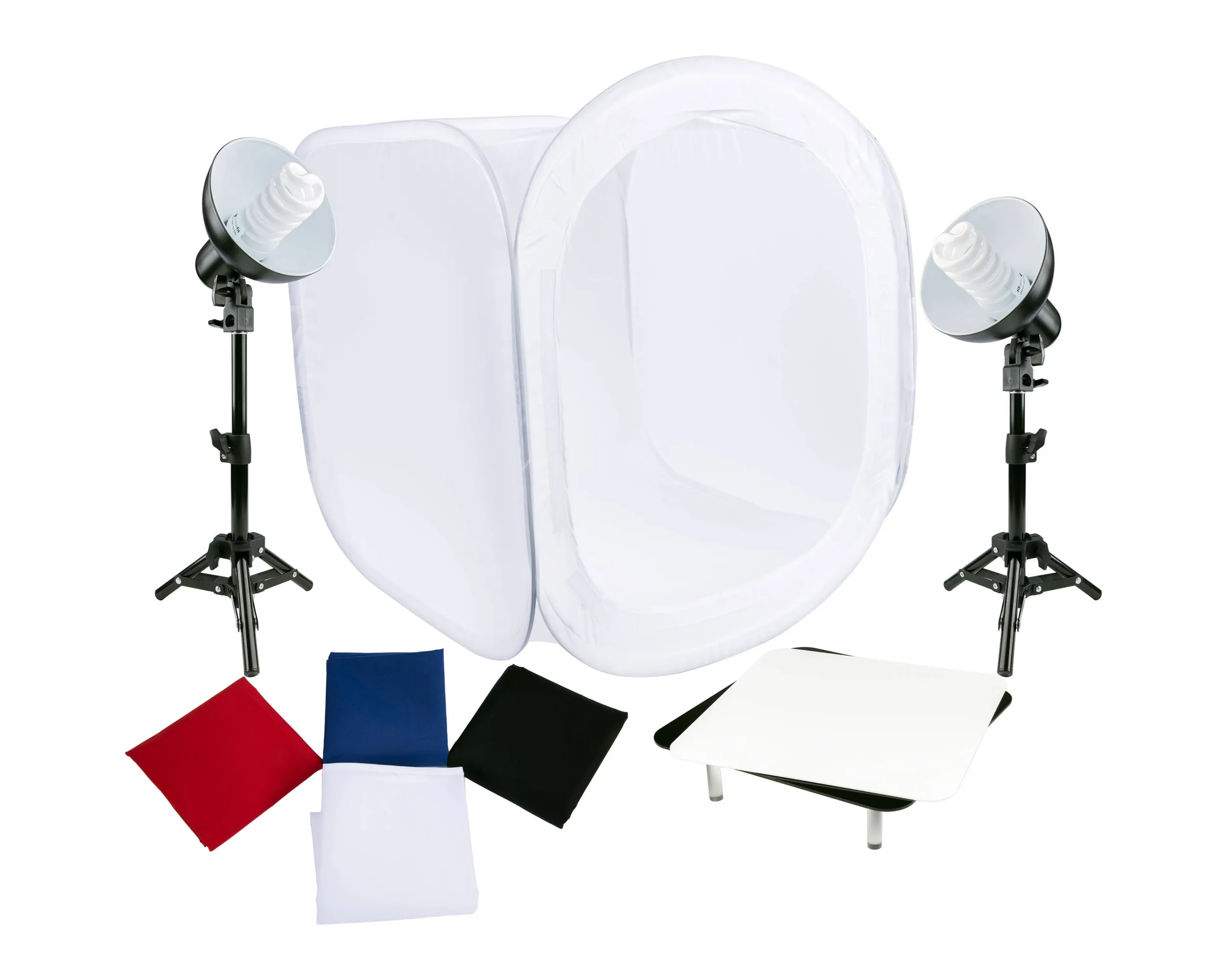 30" Table Top Tent with TWO white LED video/camera lights.