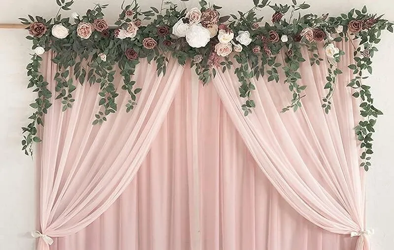 Pink and White Flower Garland Rental