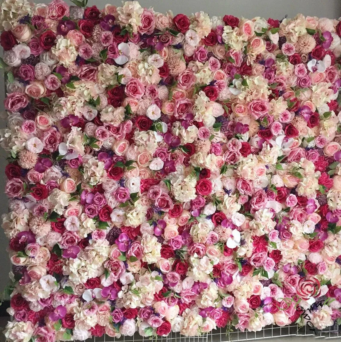 Pink Flower Backdrop Rental
