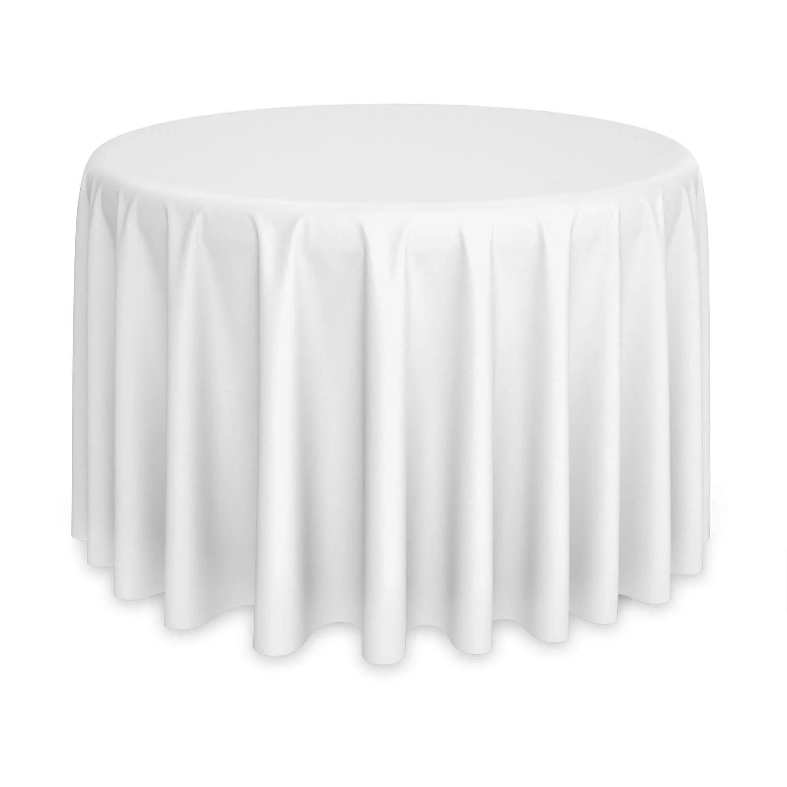 White 120" Round Linen
