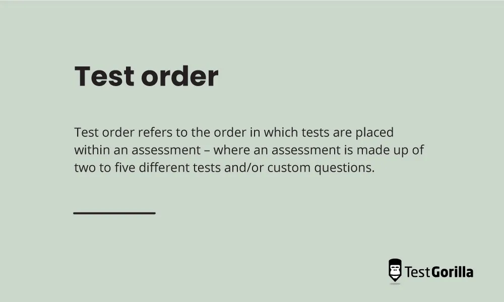 TEST ORDER