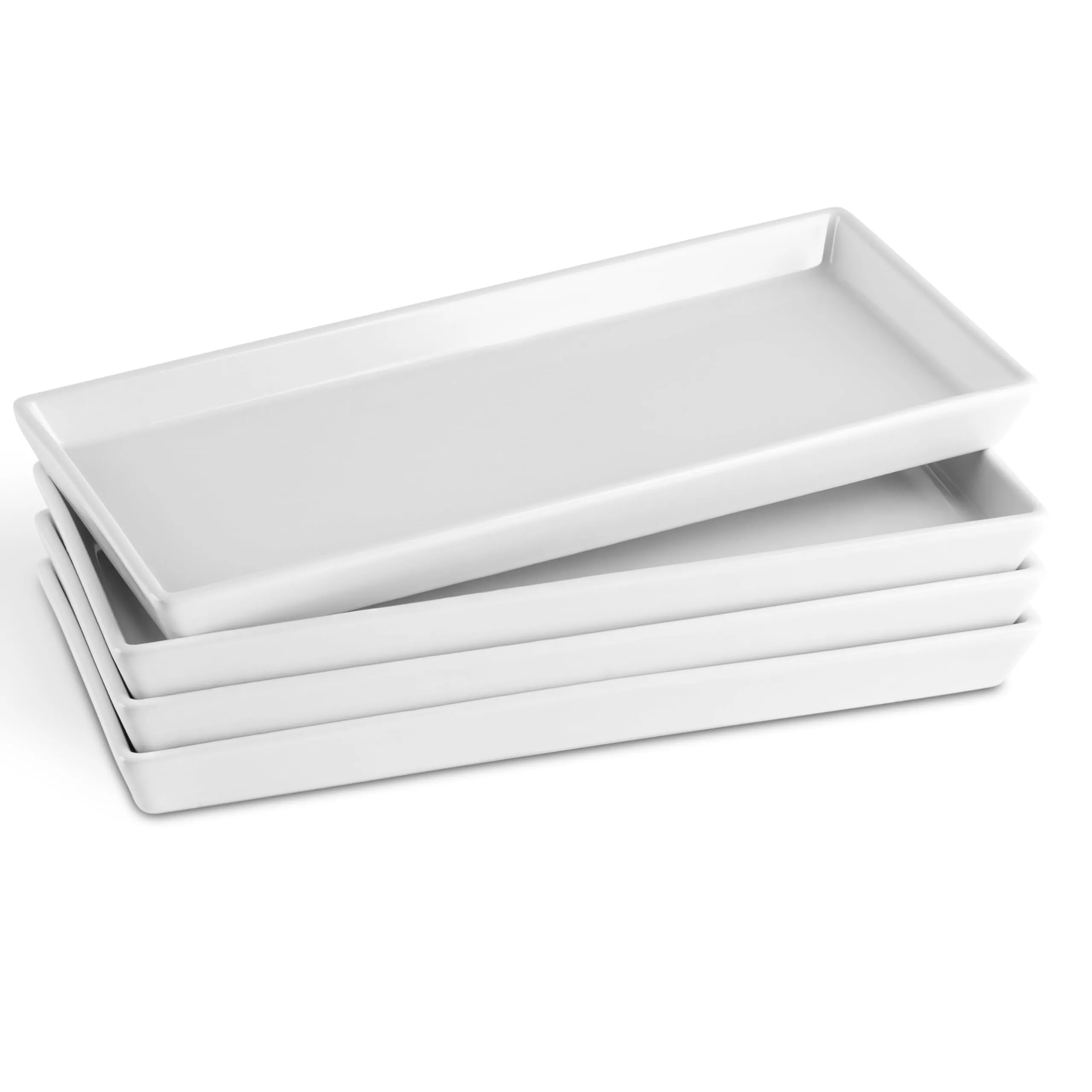 Set of 4 Ceramic Serving Platters and Trays 