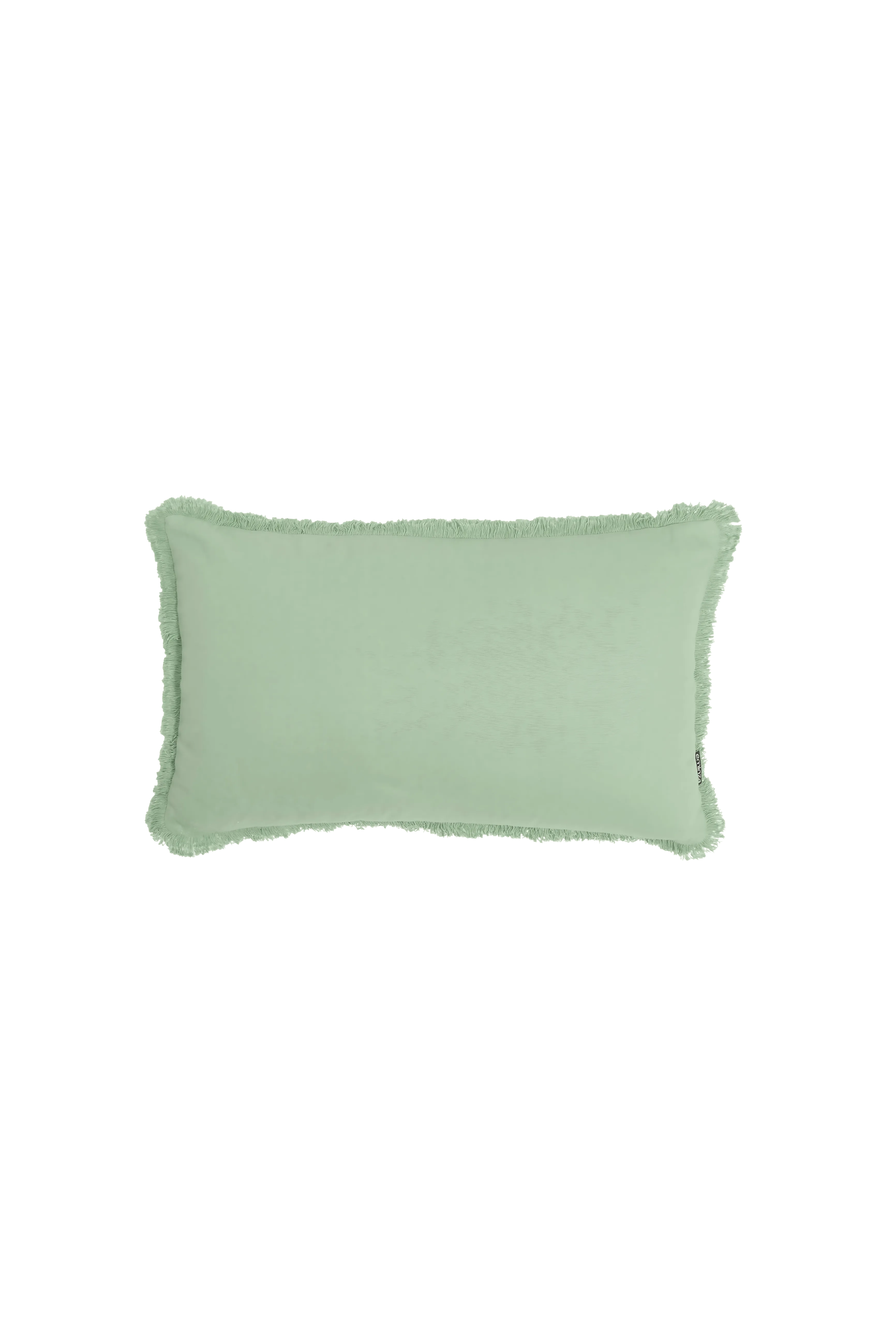Cuscino con frange verdi 