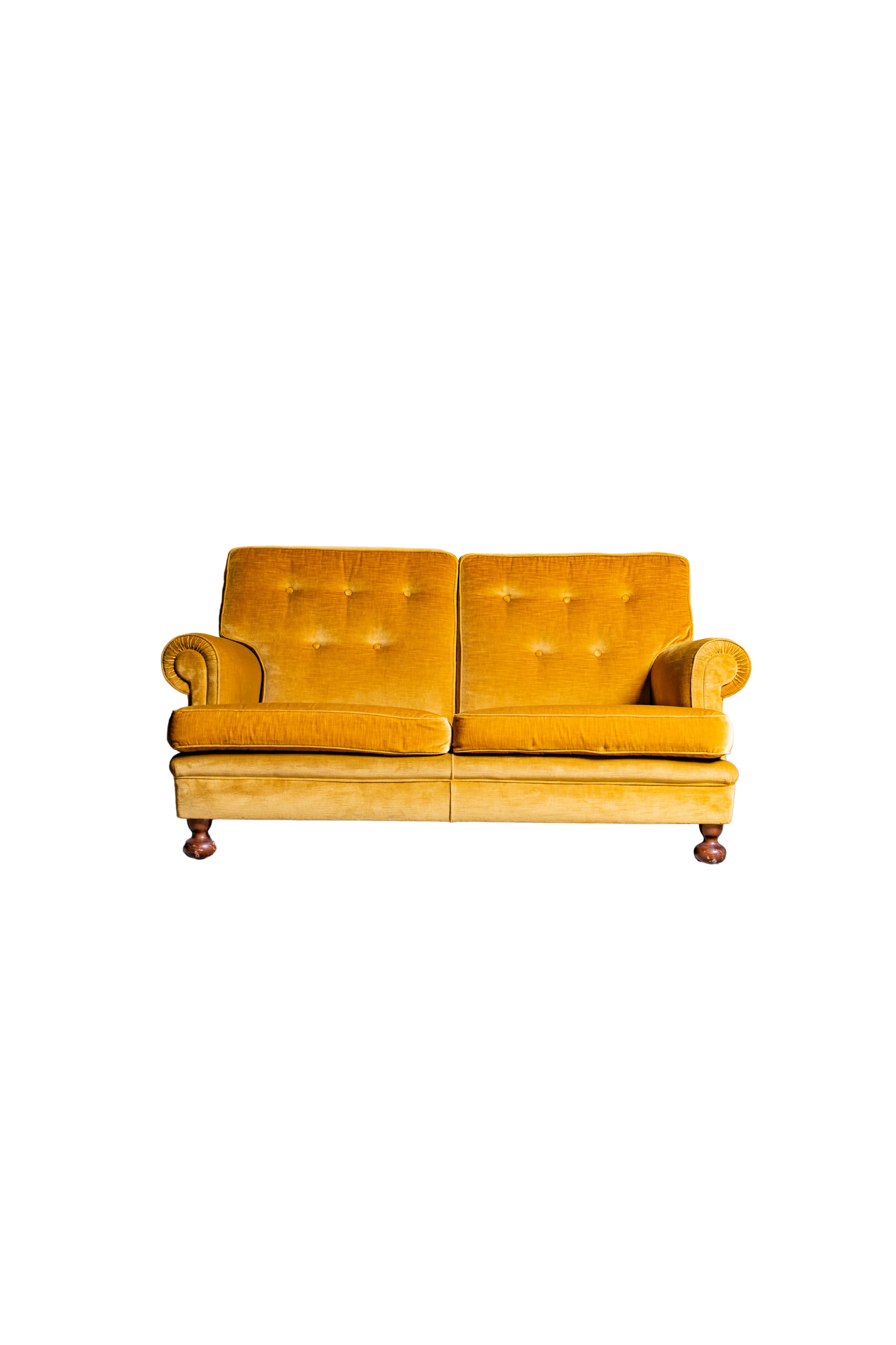 MUPPET - Divano in velluto giallo 70’s