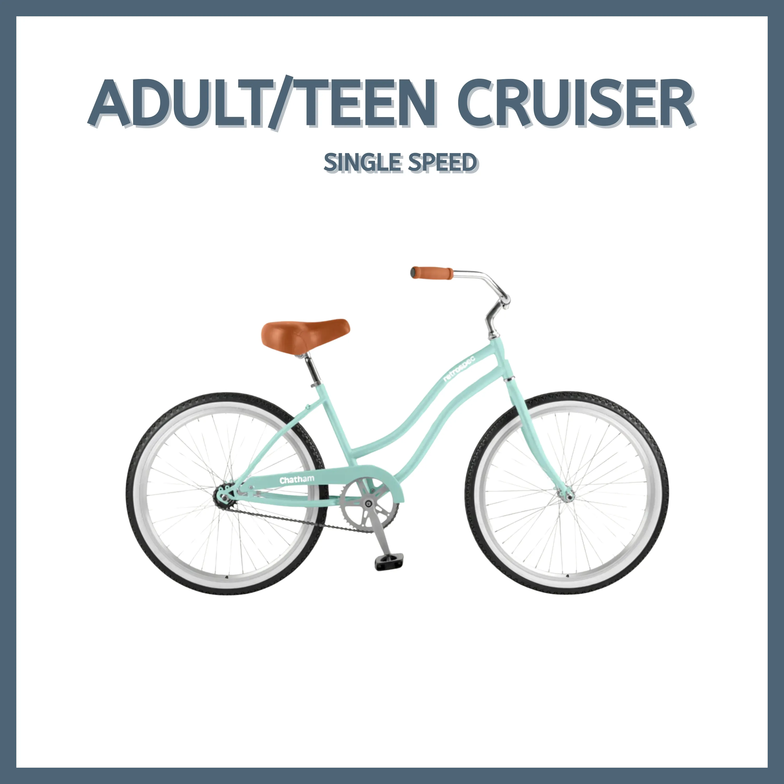 Adults or Teenagers Cruiser (5′ 2″ & Up) - Single Speed