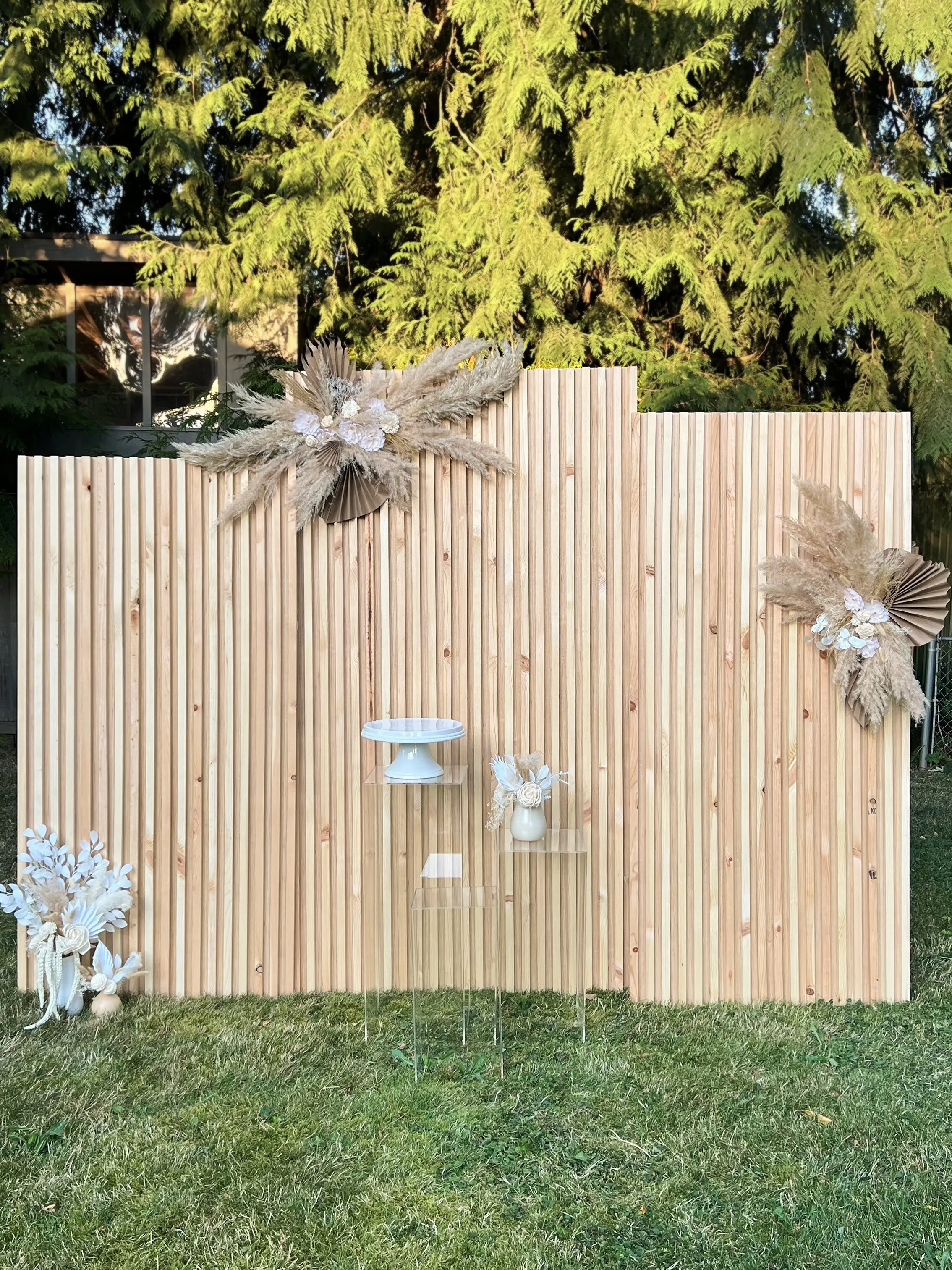 Wood Slated Backdrop Set