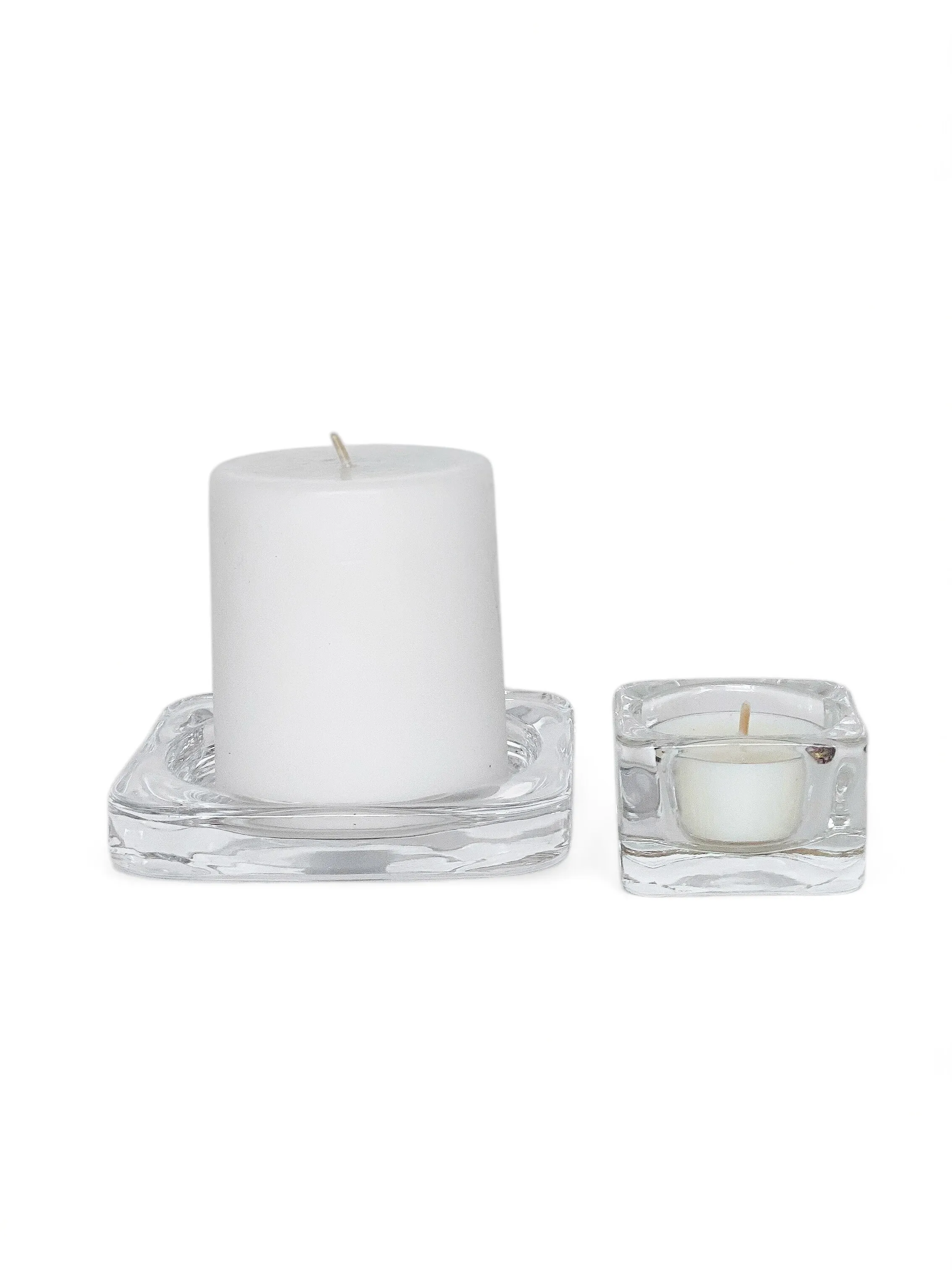 Small Square Glass Tealight Holder