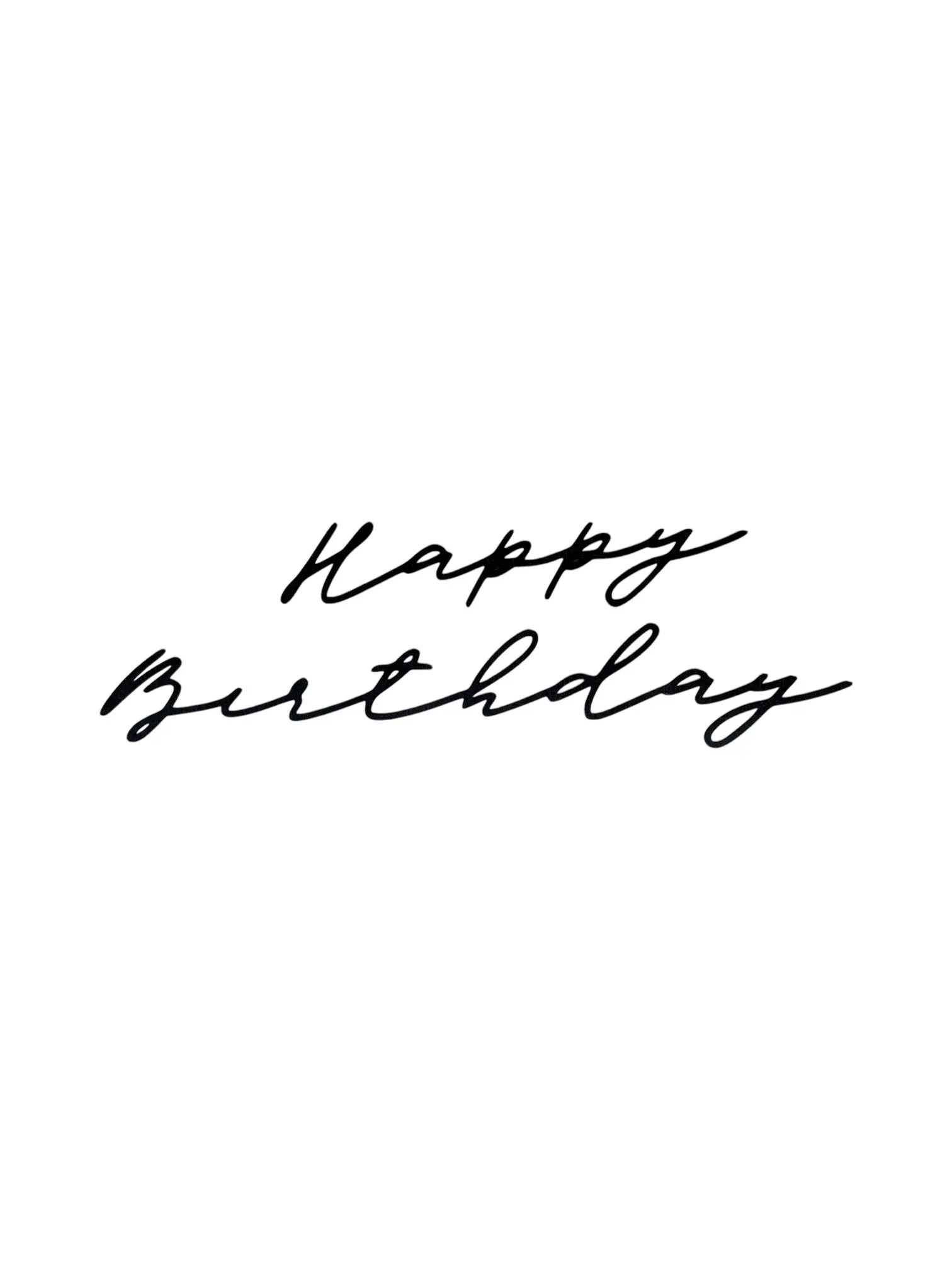Black Happy Birthday Sign