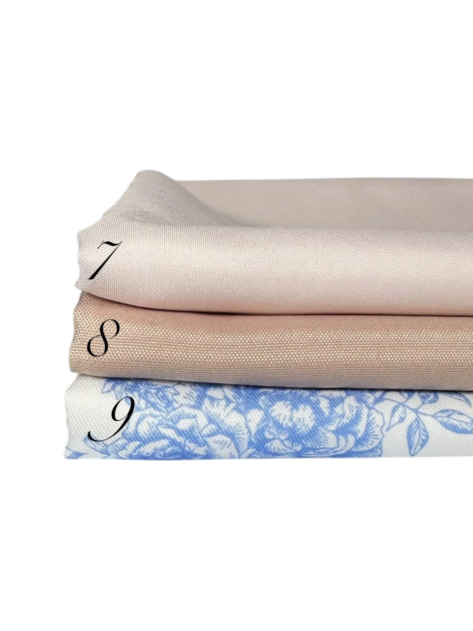 Mauve Pink, Light Pink & Blue French Toile Table Cover