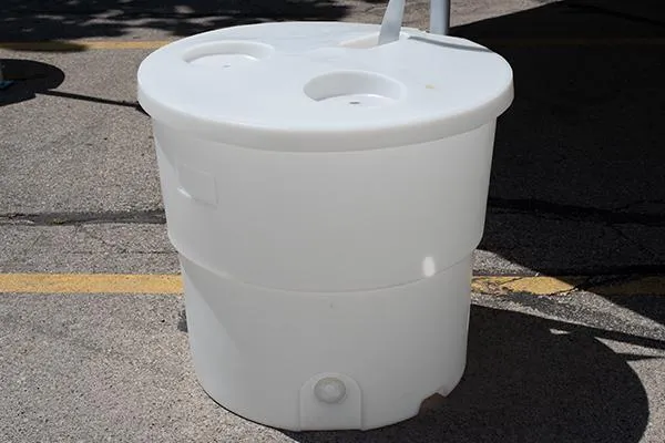 Tent Ballast Water Barrrels