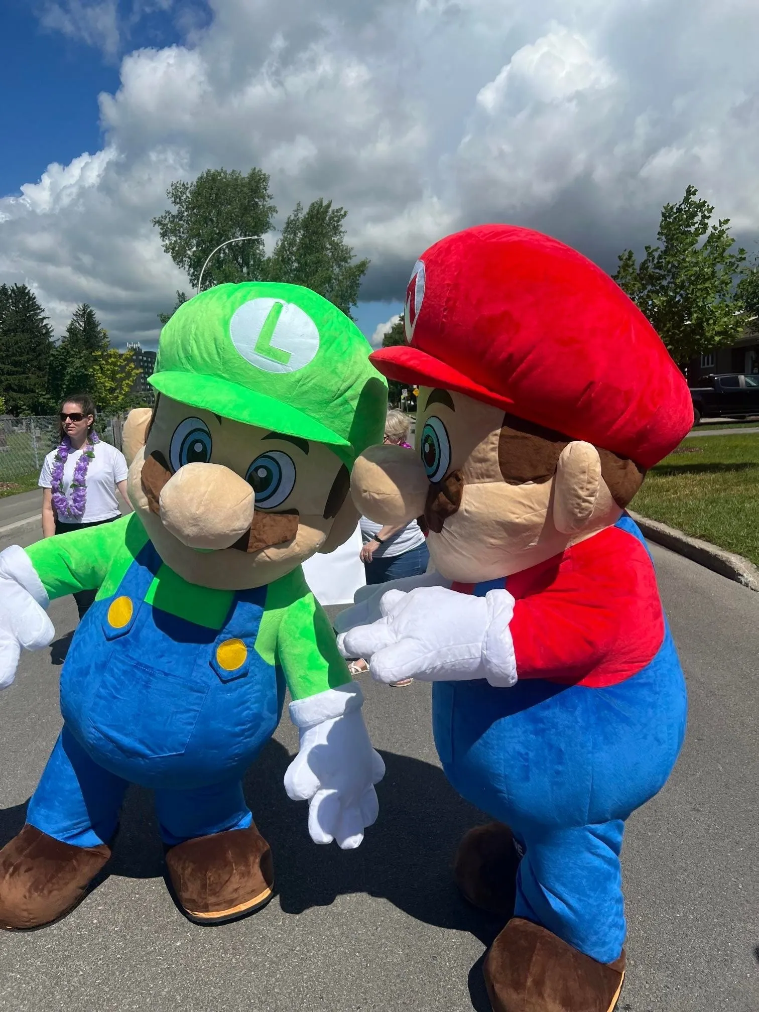 Location mascotte Mario et Luigi Montréal