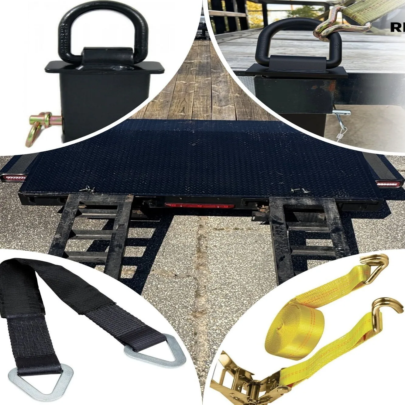 18FT Car Hauler Axel Strap Bundle